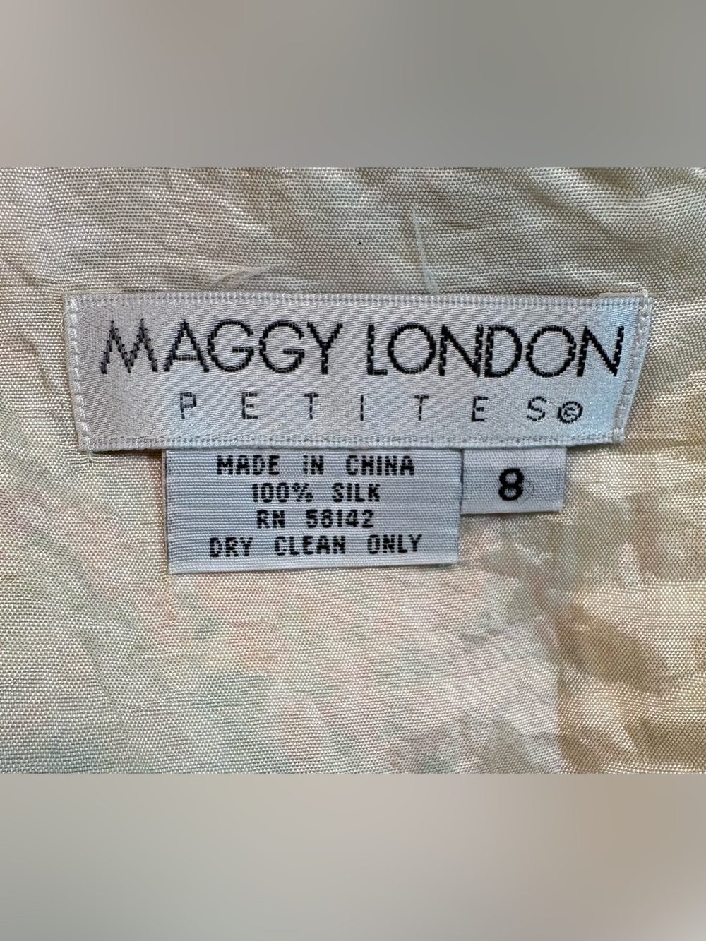 Vintage 90’s Maggie London Floral Silk Midi Dress, Size 8 Petite - Picture 5 of 6
